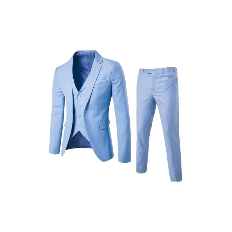 3-Piece Suit Jacket Trouser Vest Menswear