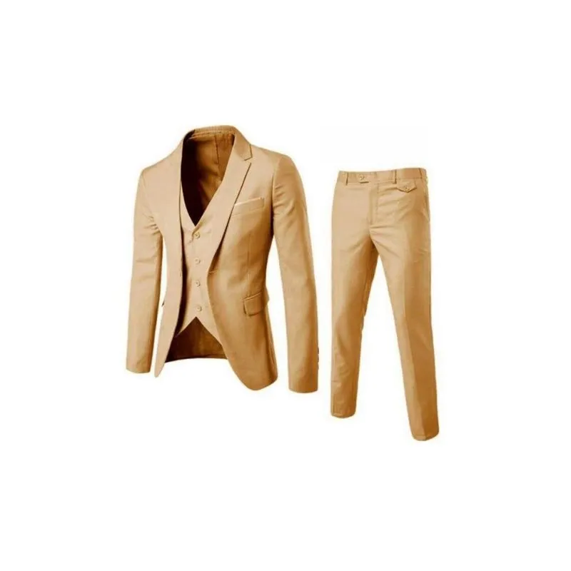 3-Piece Suit Jacket Trouser Vest Menswear