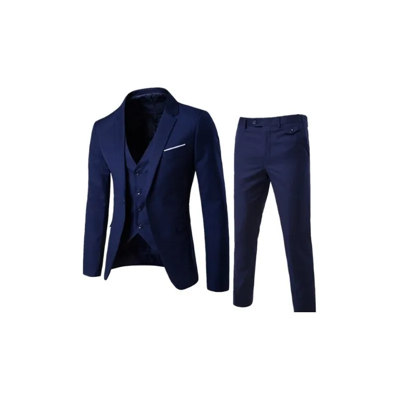3-Piece Suit Jacket Trouser Vest Menswear