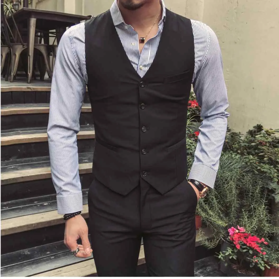 3-Piece Suit Jacket Trouser Vest Menswear