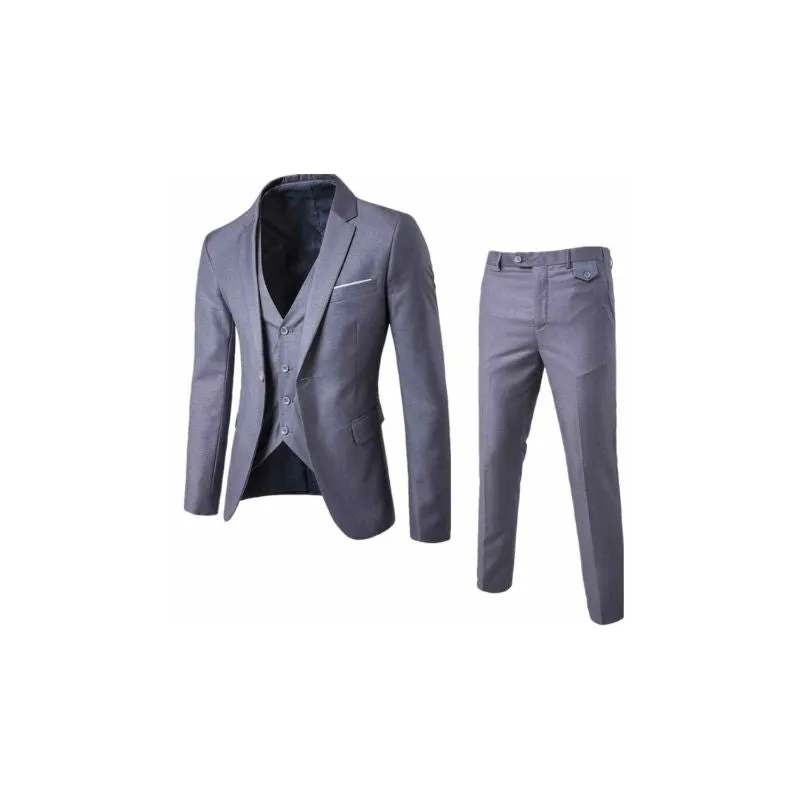 3-Piece Suit Jacket Trouser Vest Menswear