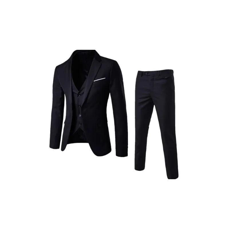 3-Piece Suit Jacket Trouser Vest Menswear