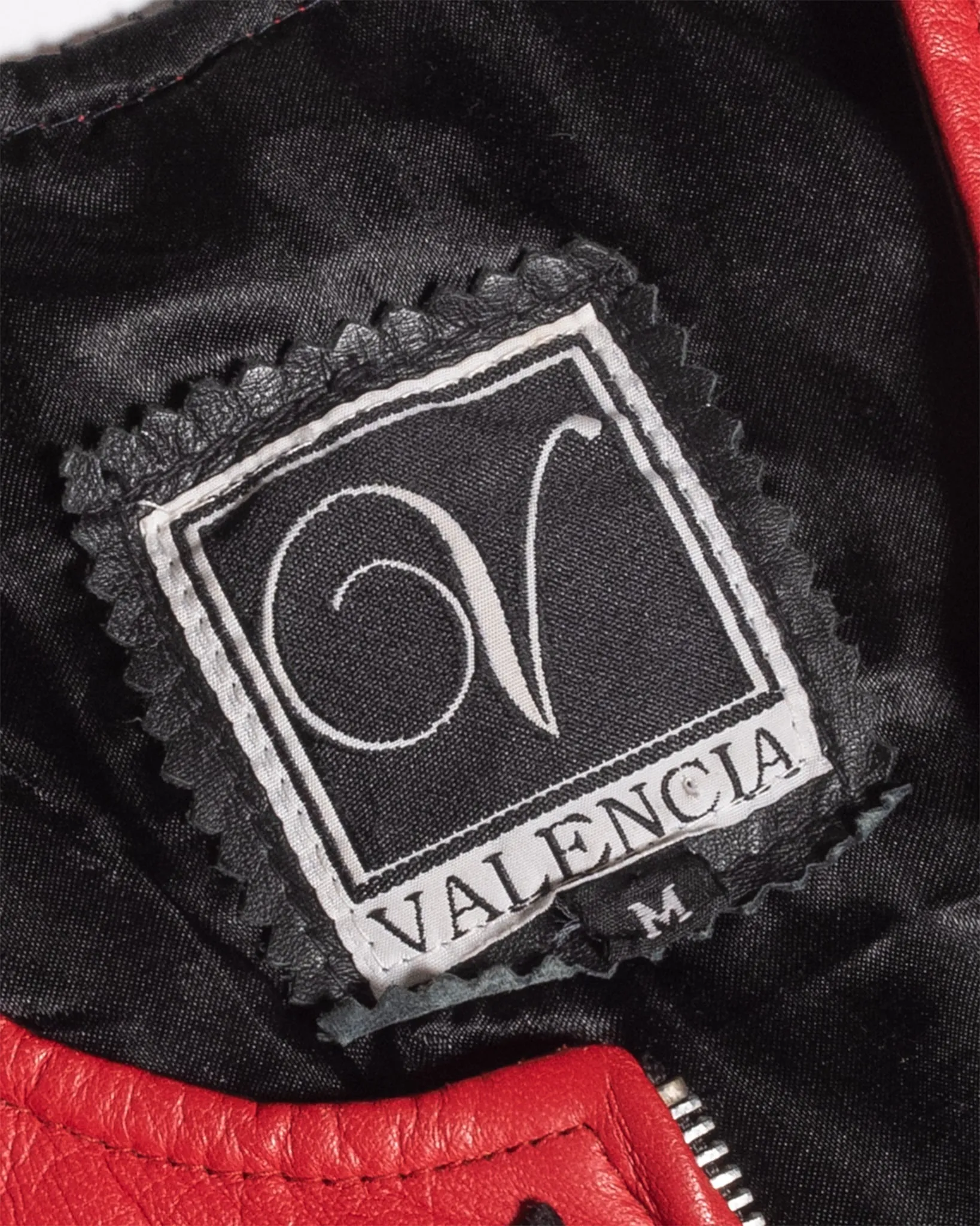 80s Black and Red Leather Studded Triangle Vest