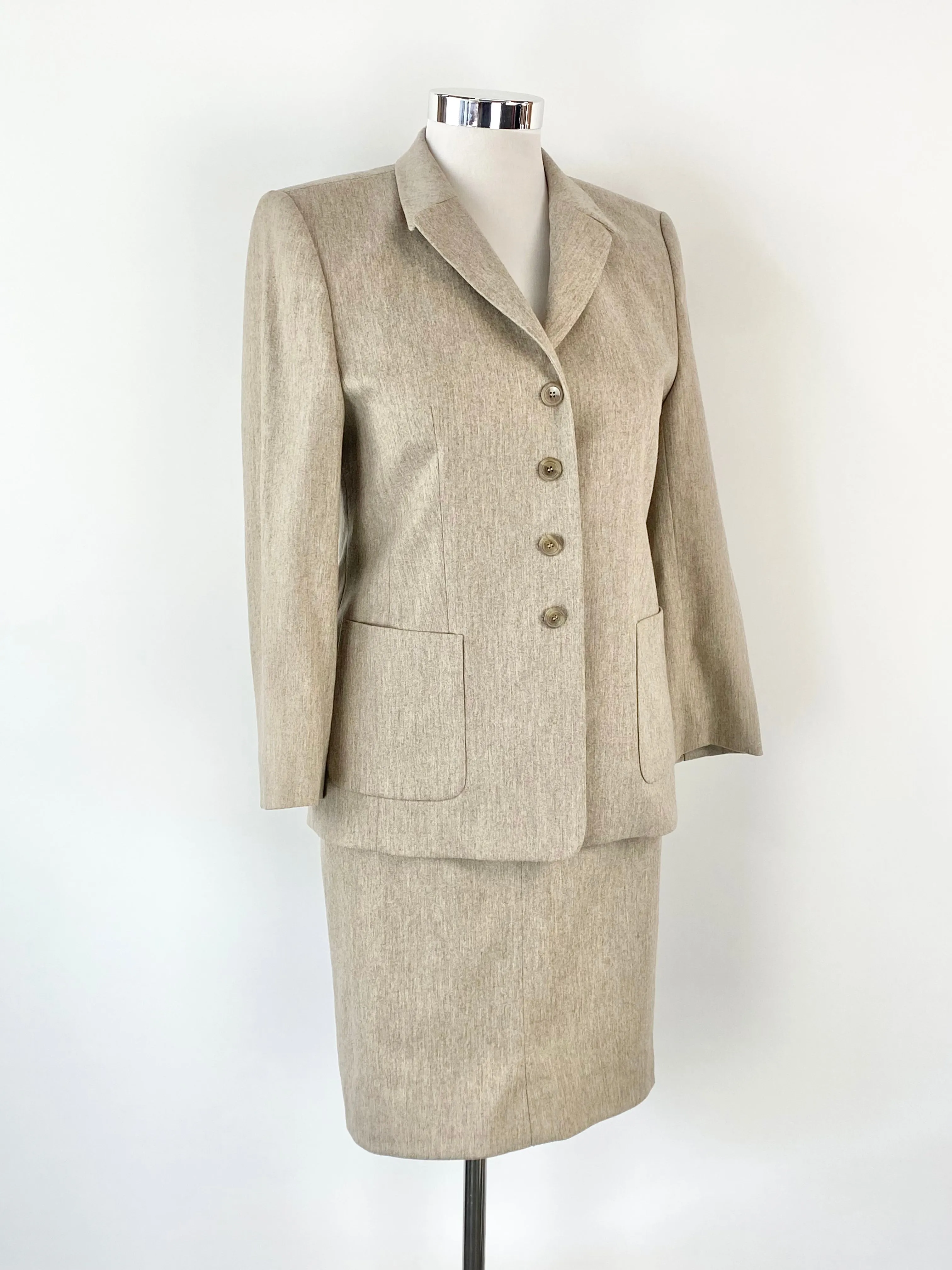Basler Oatmeal Wool Blend Two Piece - AU12