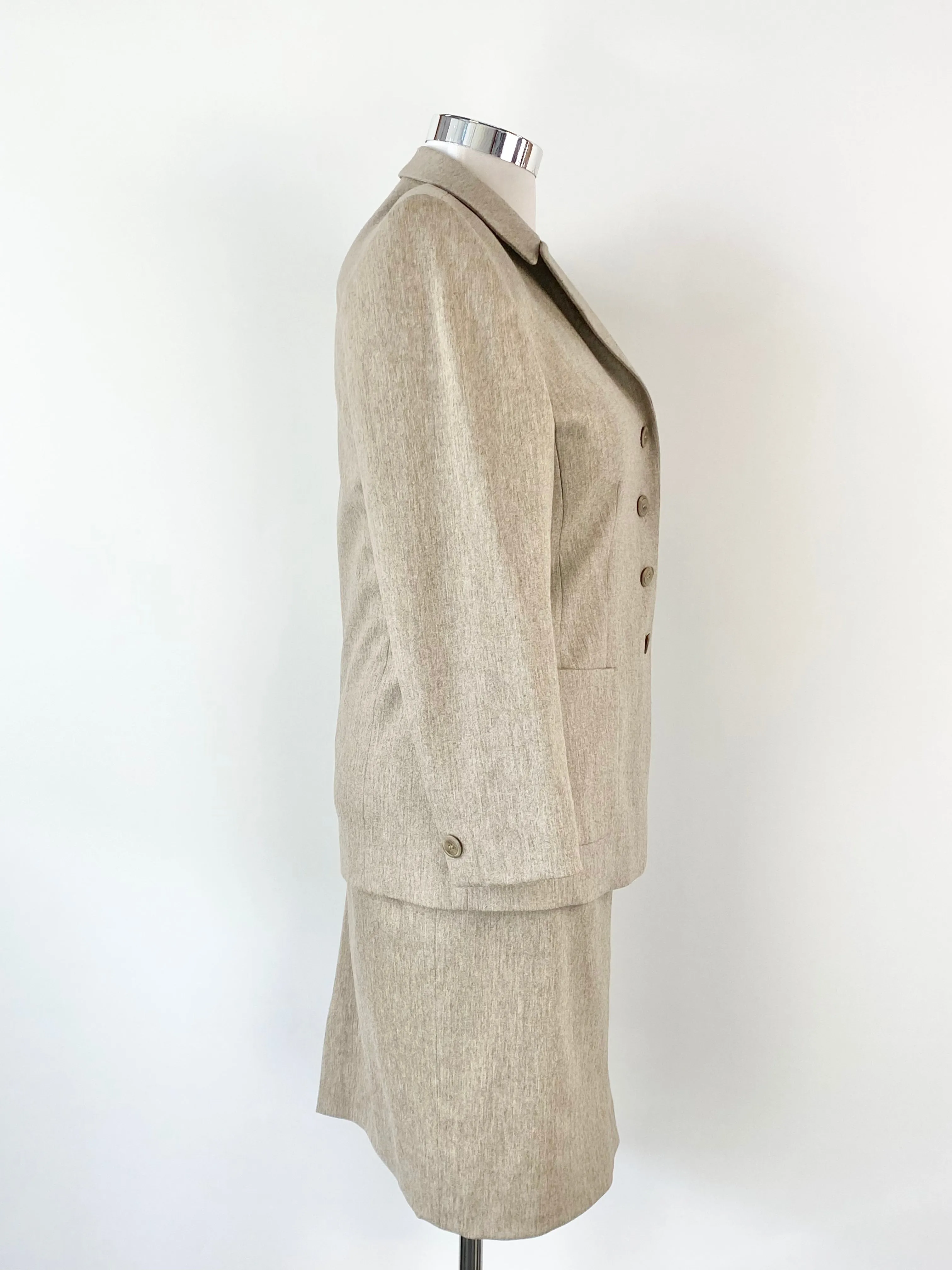 Basler Oatmeal Wool Blend Two Piece - AU12