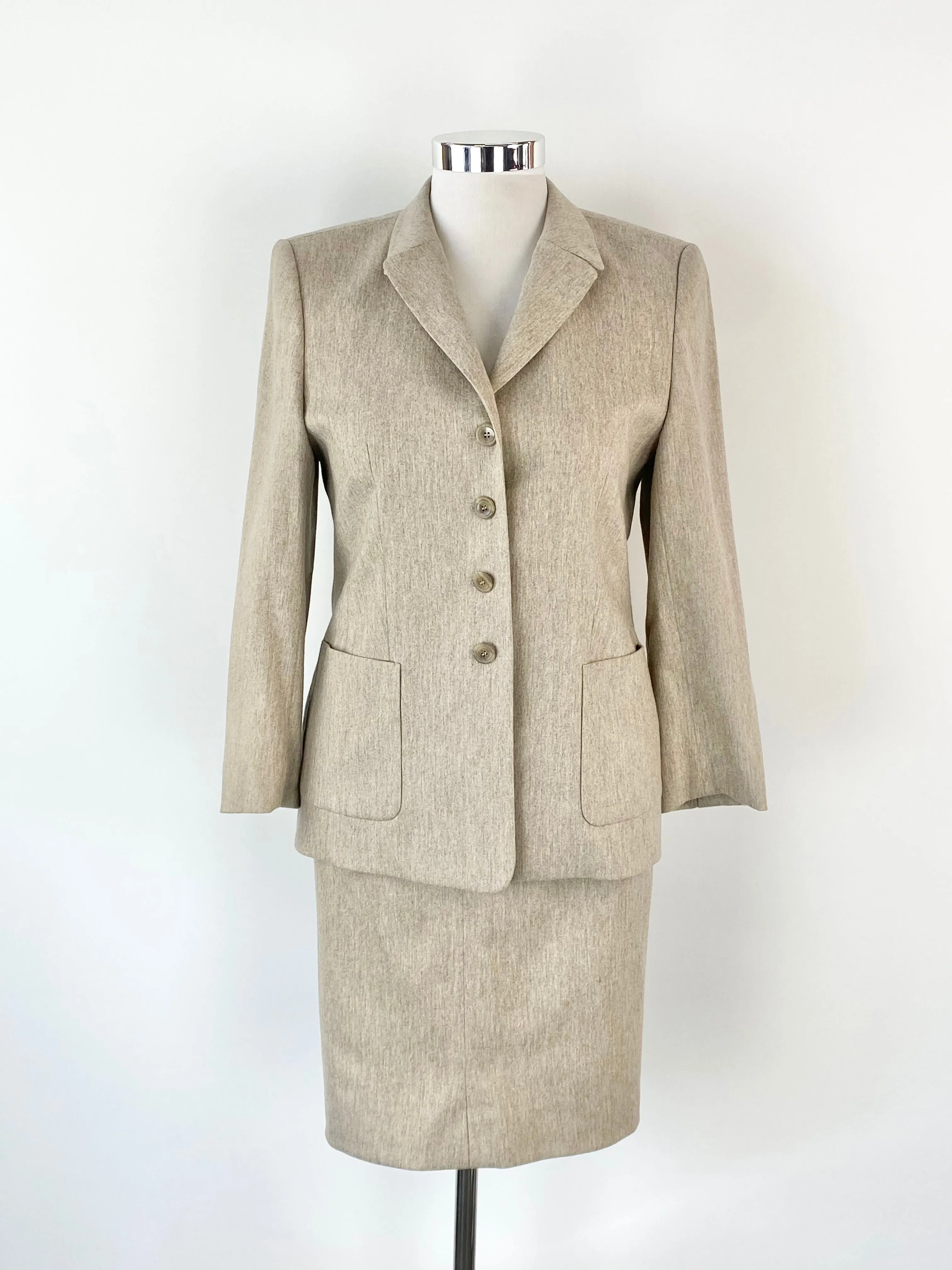 Basler Oatmeal Wool Blend Two Piece - AU12