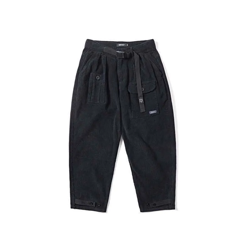 Corduroy Casual Straight-leg Baggy Trousers