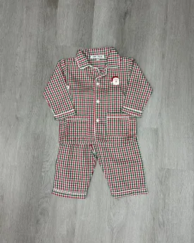 Embroidered Santa Pajamas