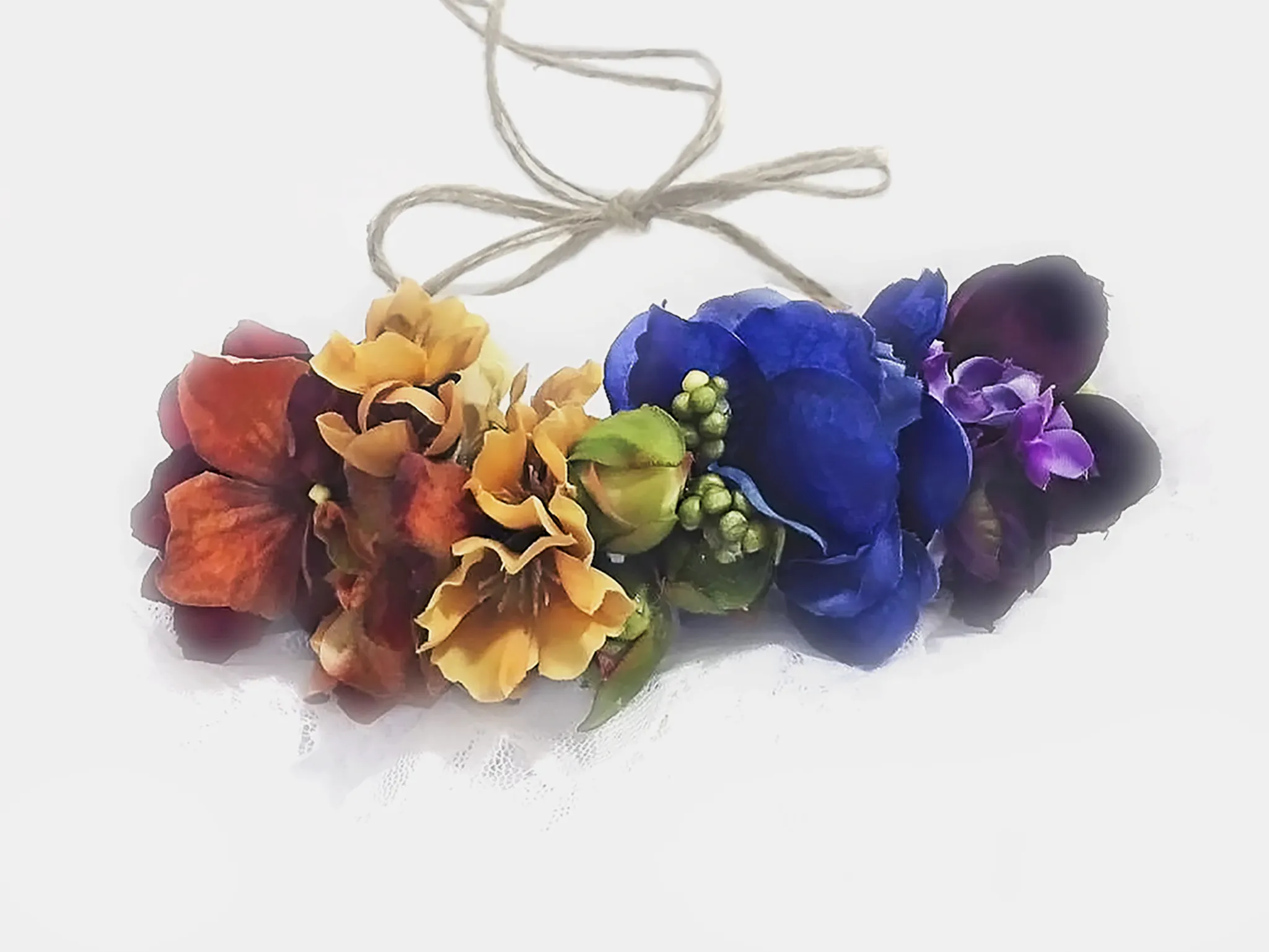 Esperanza Floral Crown {jewel tones} • Rainbow Baby Line • Rainbow Floral Crown • Hope Floral Crown • Bohemian Crown • Rainbow Baby Crown | READY TO SHIP • by Sew Trendy