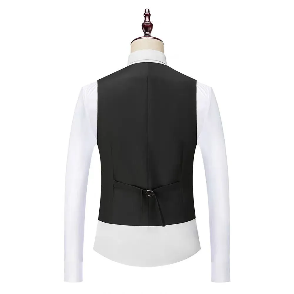 Fashion 3 Pieces Mens Suit Flat Shawl Lapel Tuxedos (Blazer vest Pants)