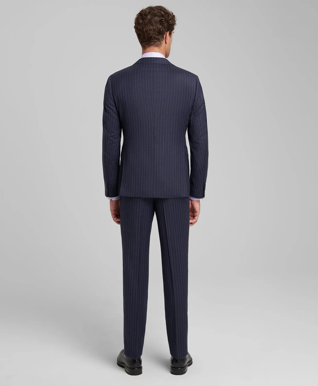 Fashion Men's 3 Pieces Slim Fit Striped Notch Lapel Tuxedos (Blazer Pants)