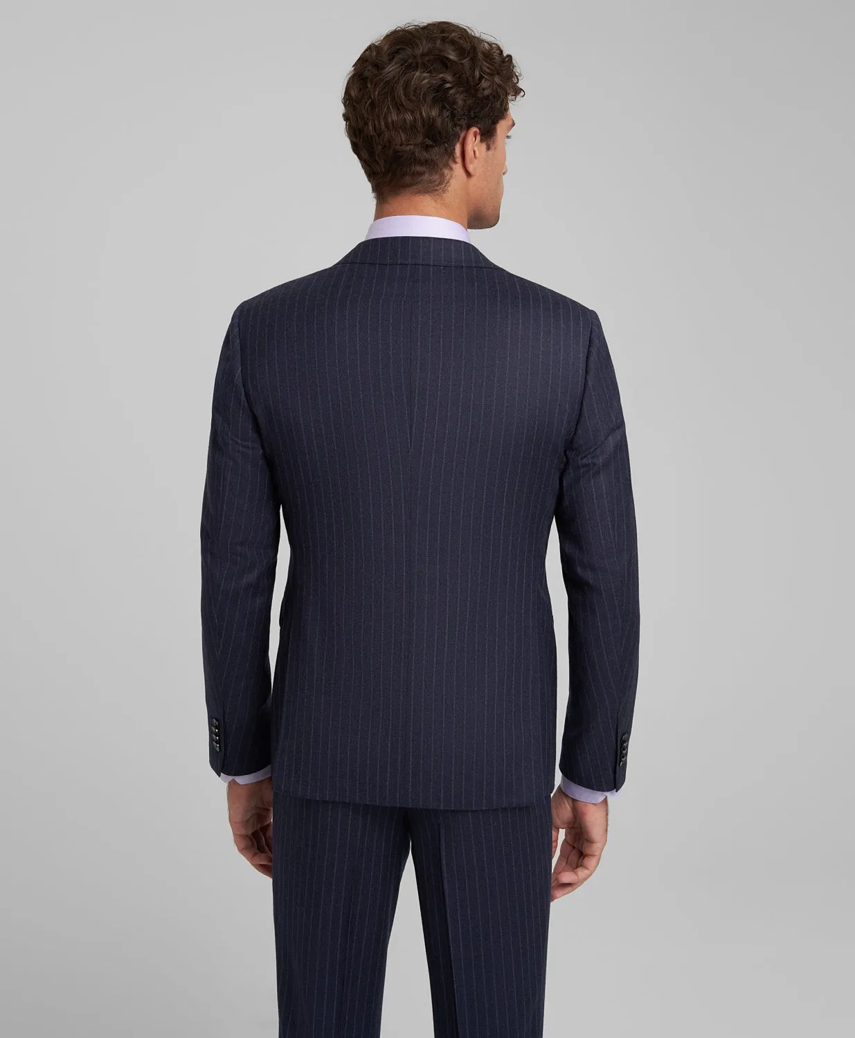 Fashion Men's 3 Pieces Slim Fit Striped Notch Lapel Tuxedos (Blazer Pants)