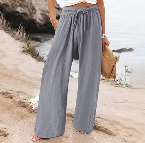 Fashion Wide-Leg Beach Pants