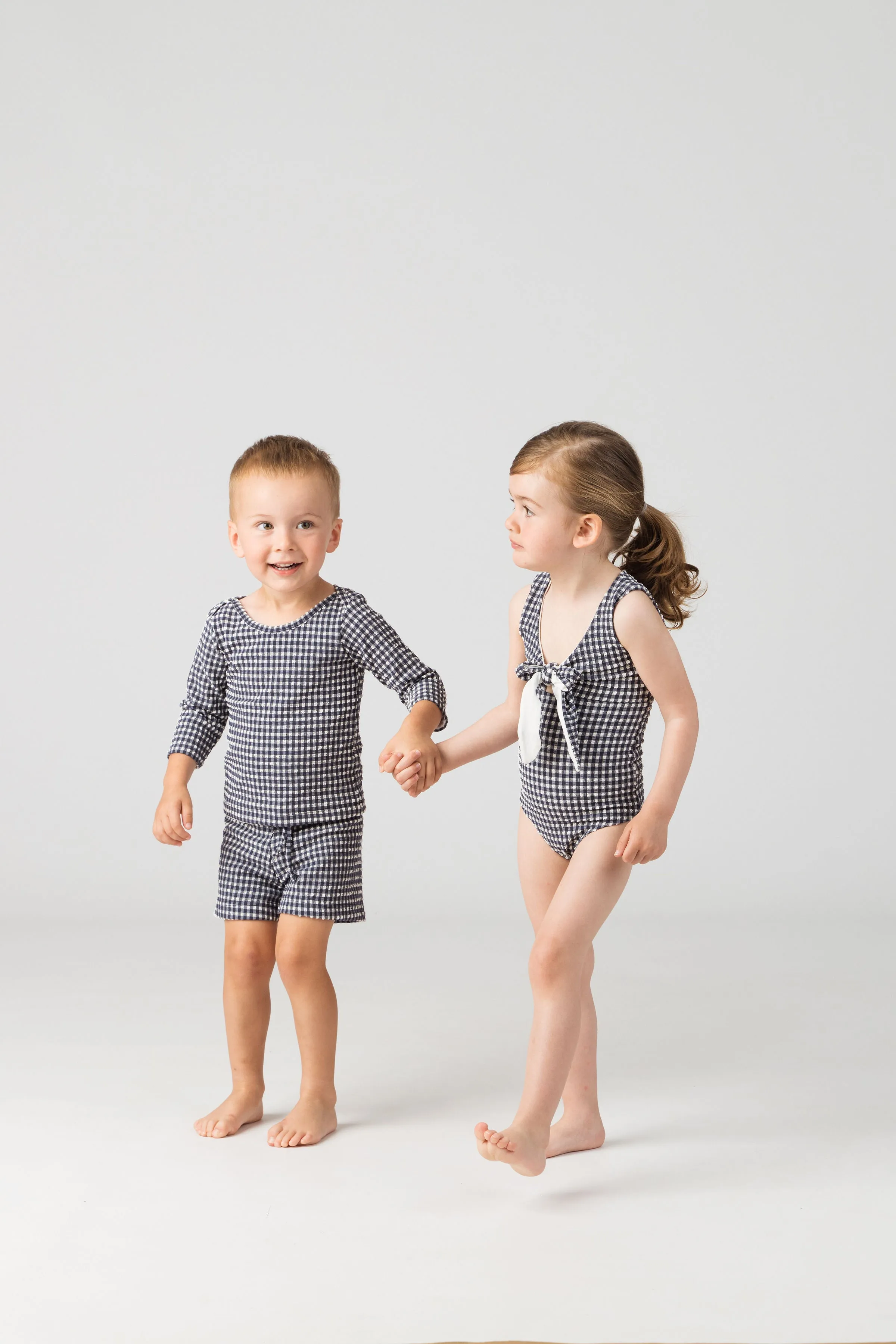 Fleur Girls in Sapphire Gingham