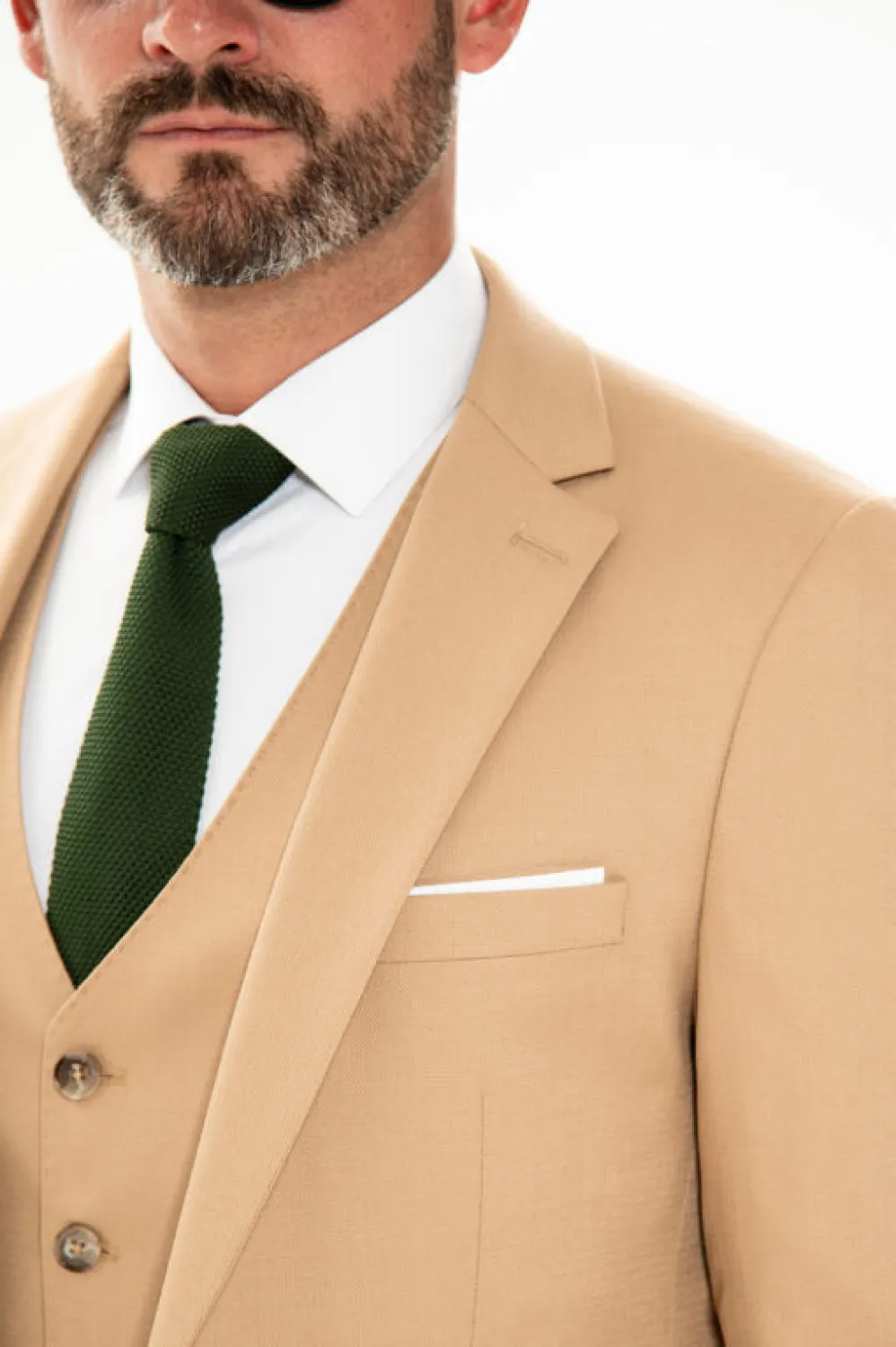 Formal Men's 3 Piece Regular Fit Notch Lapel Flat Men's Suit (Blazer Vest Pants)