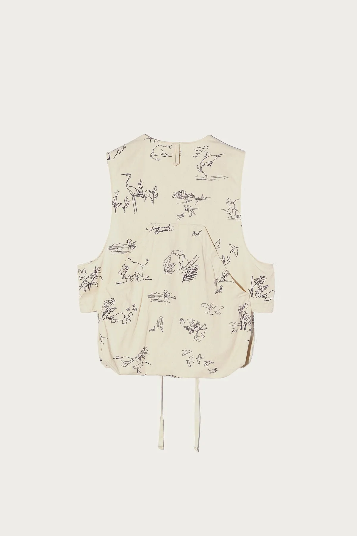 Fowl Vest - Natural Animal Print 6.5oz Flat Twill