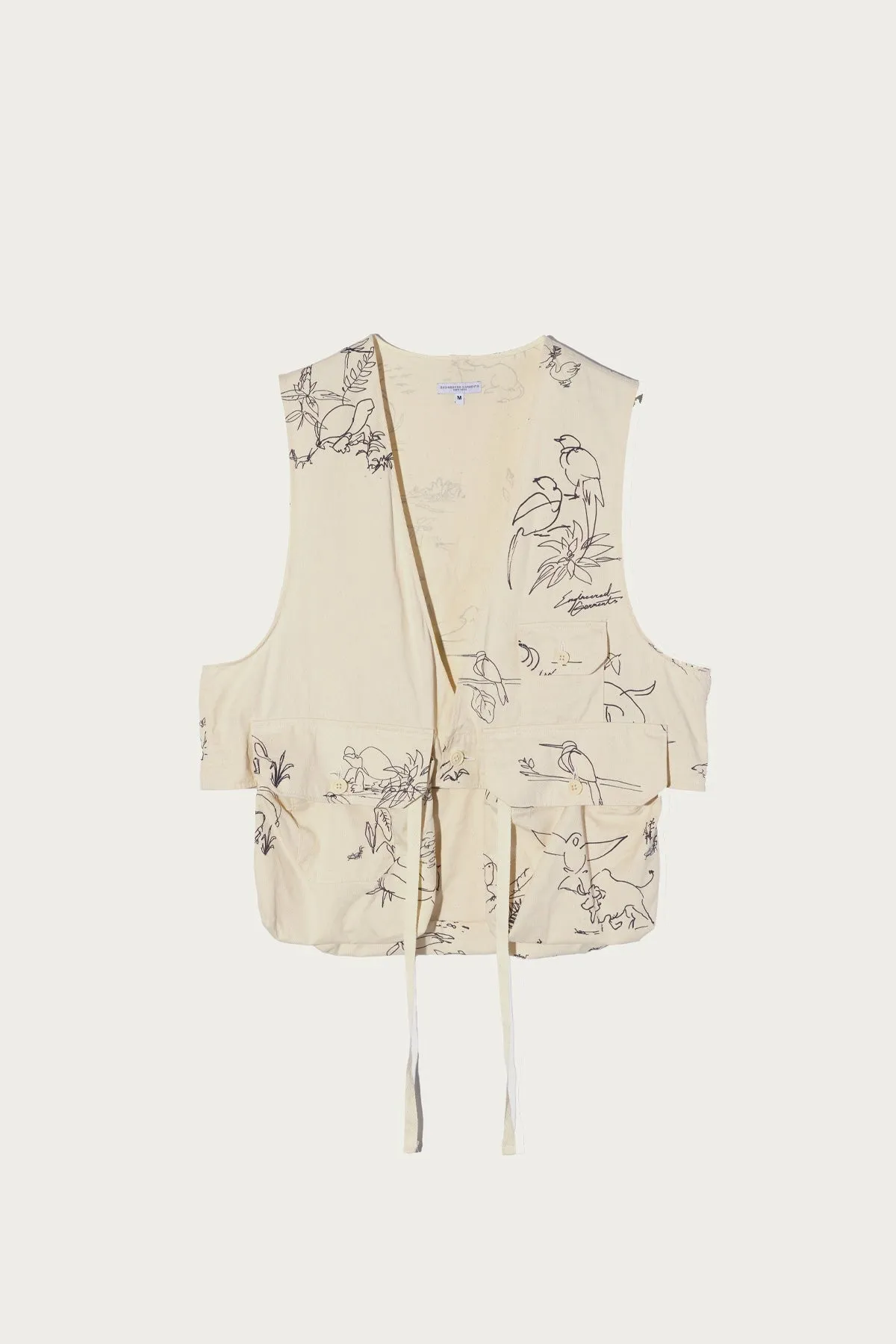 Fowl Vest - Natural Animal Print 6.5oz Flat Twill