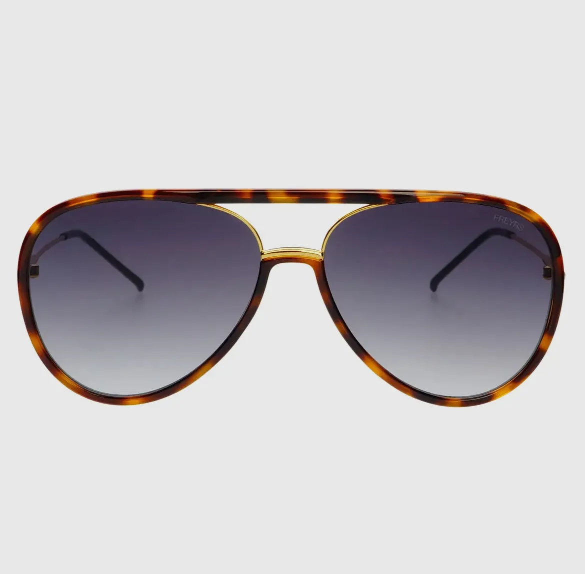 Freyrs Shay Tortoise Gradient Gray Sunglasses