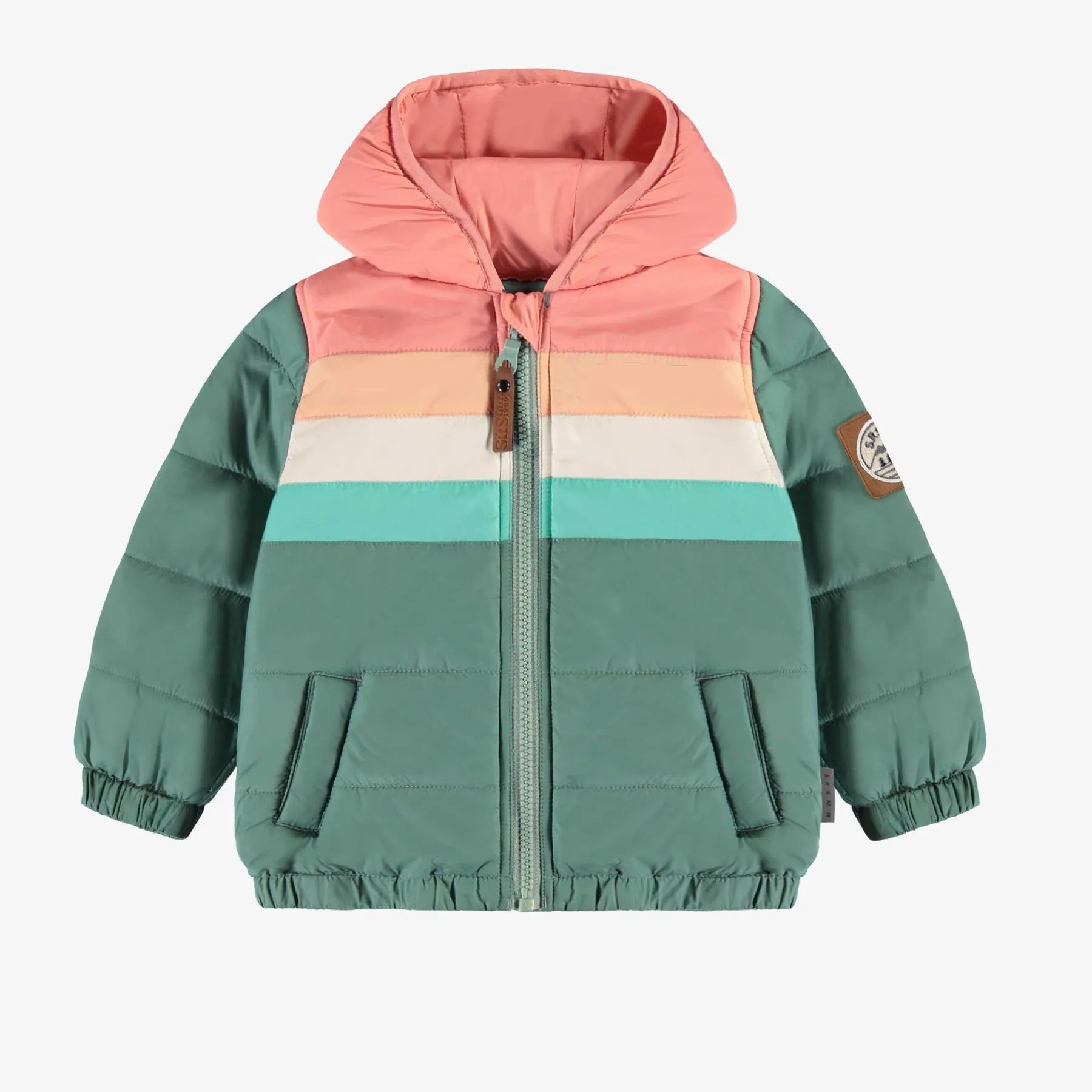 GREEN PUFFER COAT, BABY