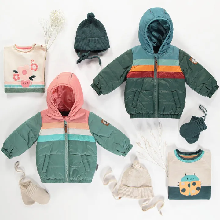GREEN PUFFER COAT, BABY
