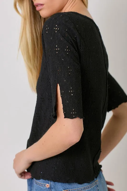Livia Eyelet Top