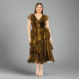 MacDuggal bronze dress, size 18W