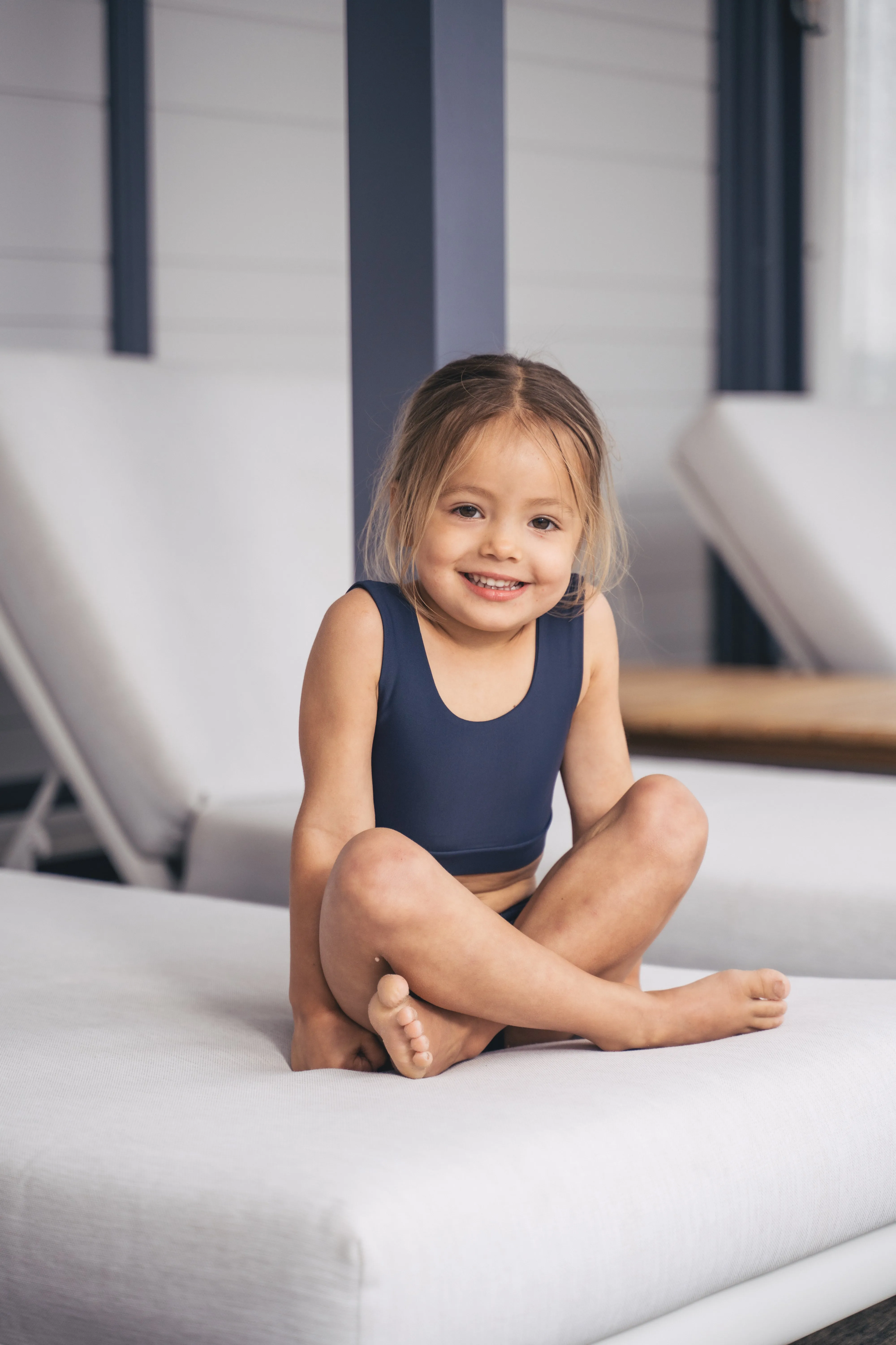 Madeline Girls BIkini Top in Sapphire