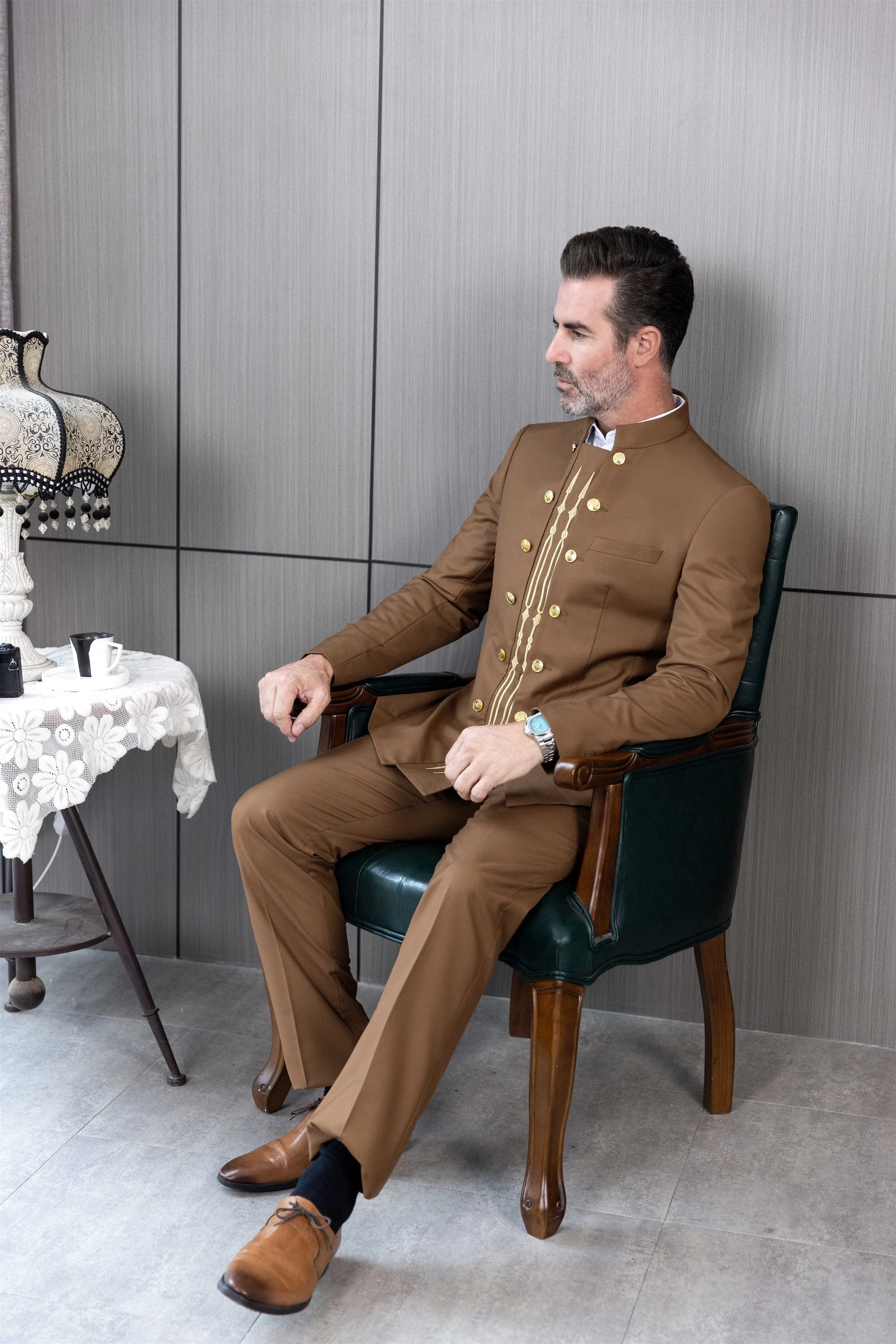 Men's Suit 2 Piece Double Breasted Jacket (Blazer Pants)