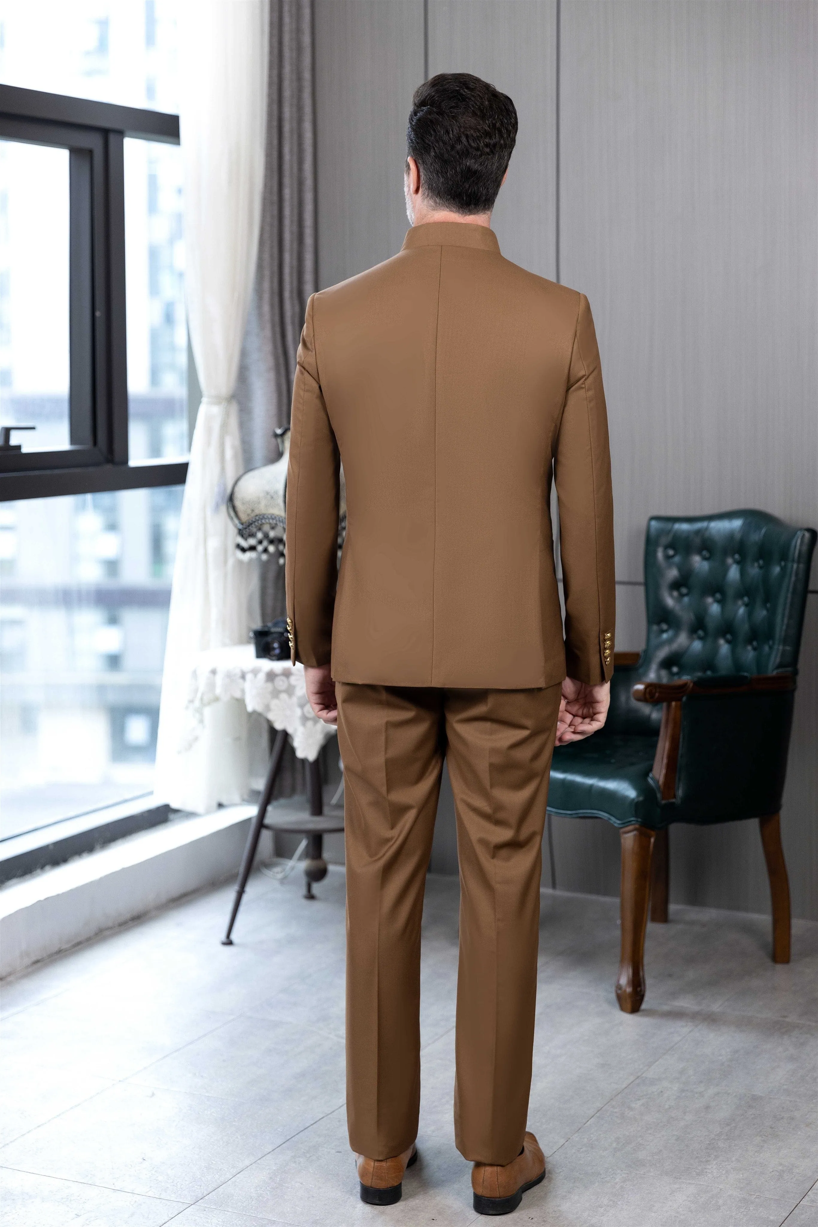Men's Suit 2 Piece Double Breasted Jacket (Blazer Pants)