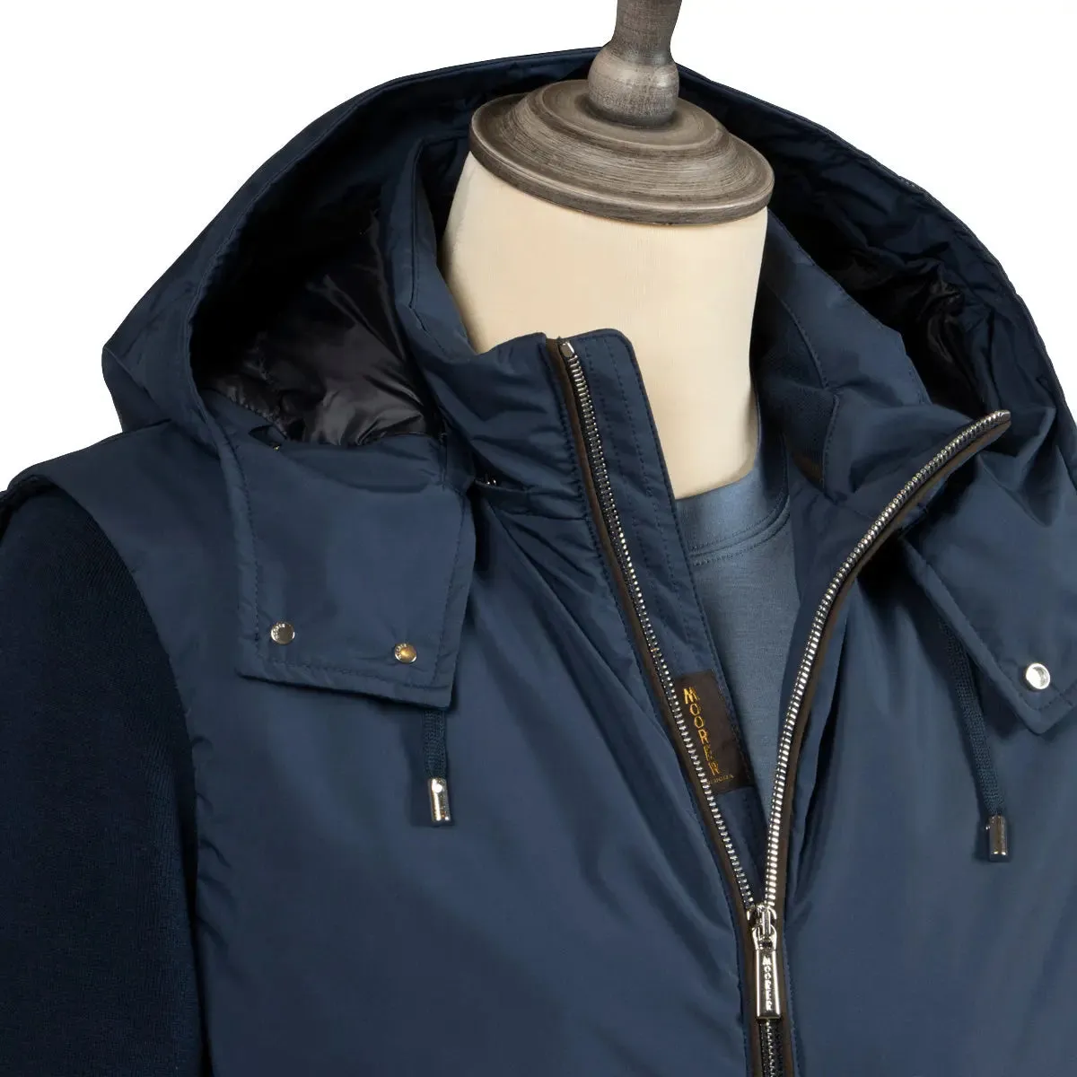 Moorer Blue 'Evan' Lightweight Down Filled Jacket