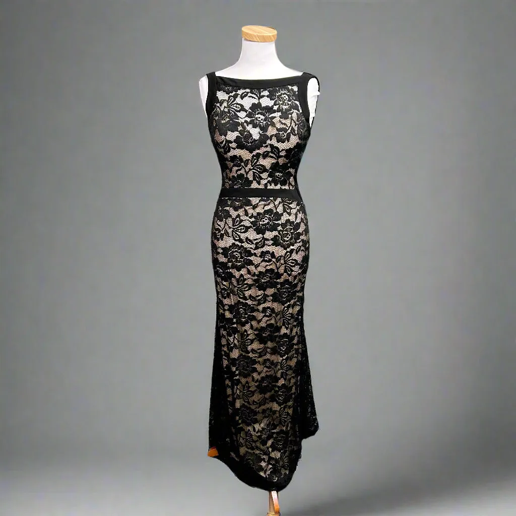 Mori Lee black lace dress, size 7/8