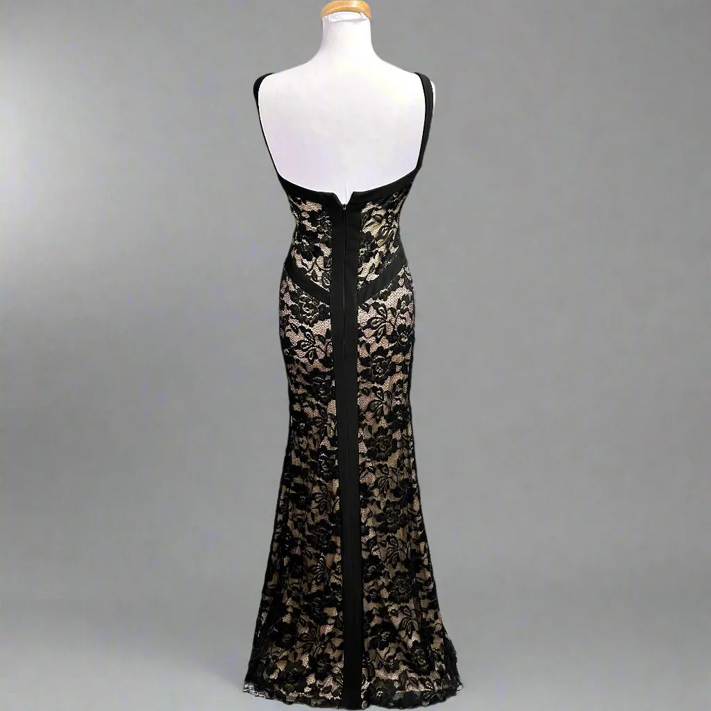 Mori Lee black lace dress, size 7/8