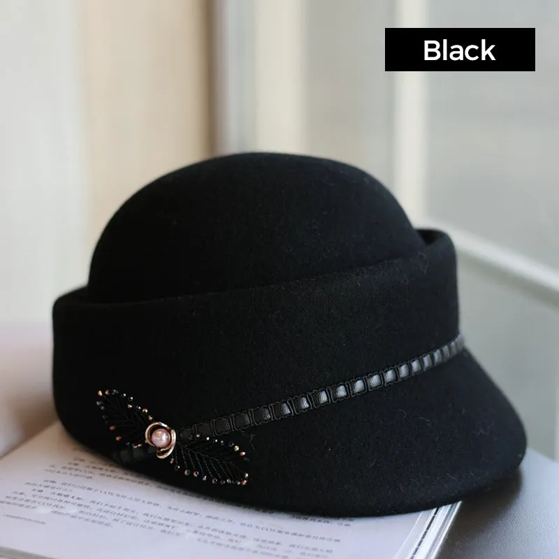 New Arrivals Women's Retro British Felt Equestrian Beret