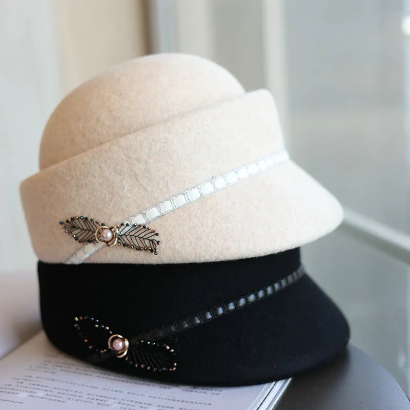 New Arrivals Women's Retro British Felt Equestrian Beret