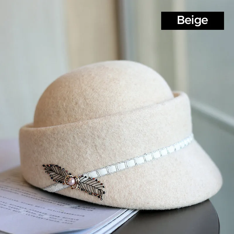 New Arrivals Women's Retro British Felt Equestrian Beret