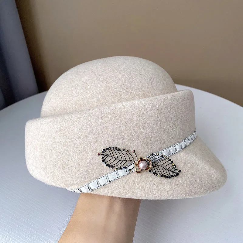 New Arrivals Women's Retro British Felt Equestrian Beret