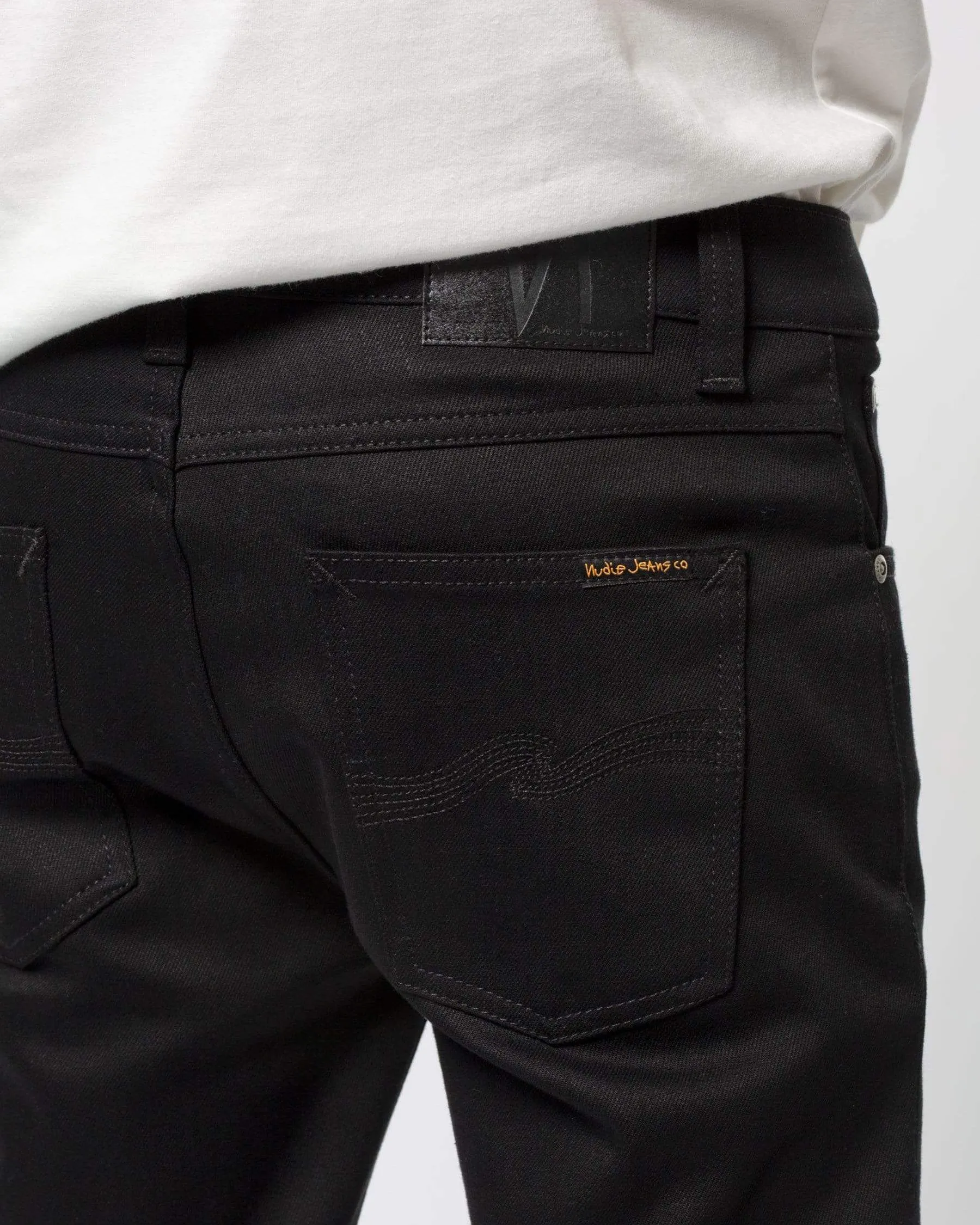 Nudie Lean Dean Slim Tapered Mens Jeans - Dry Ever Black