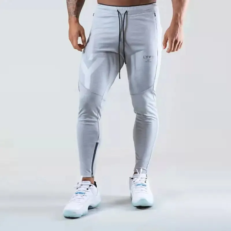 Premium Mens Breathable New Design Zipper Trousers, Leisure Fitness Pants, Running Casual Wear