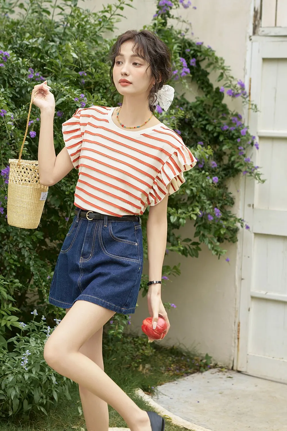 Red Stripe T-shirt for Women