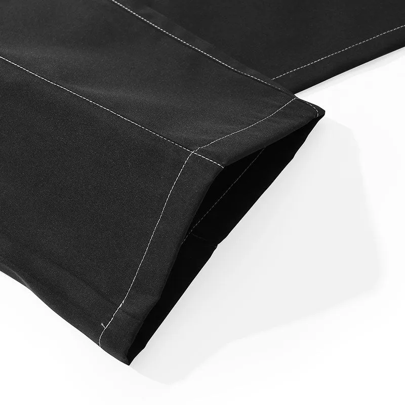 Safari Style Graphic Plain Straight Pants