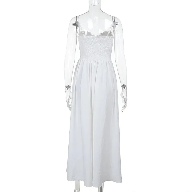 Women's A-Line Dress - Bustier Bodice - Spaghetti Straps - Elegant Formal Wear